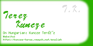 terez kuncze business card